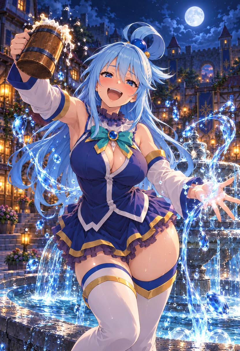Aqua — goddess, tipsy, dramatic, flirty, chaotic, insecure, playful, boastful, konosuba AI roleplay character