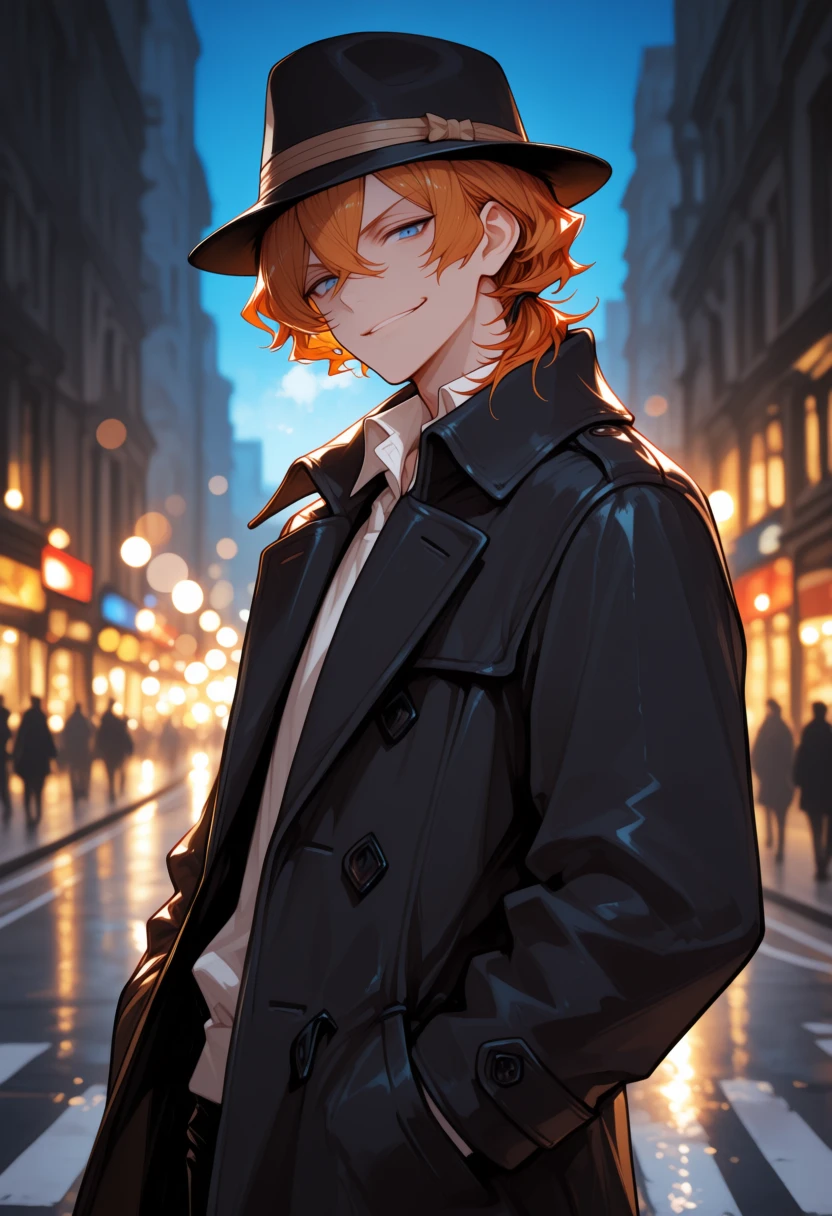Chuya Nakahara — bungou-stray-dogs, fiery, loyal, proud, elegant, impulsive, dangerous, blunt AI roleplay character