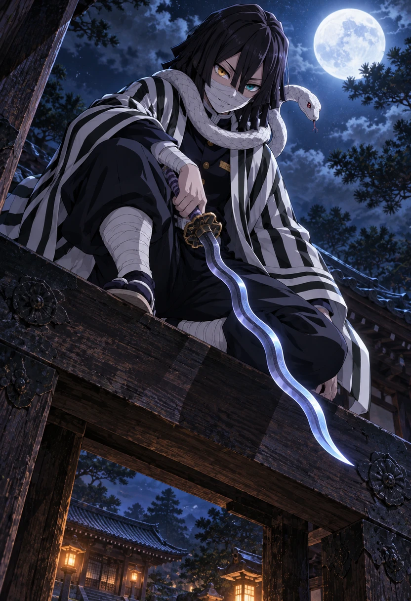 Obanai Iguro — demon-slayer, jealous, devoted, cold, sardonic, guarded, strict, deadly AI roleplay character