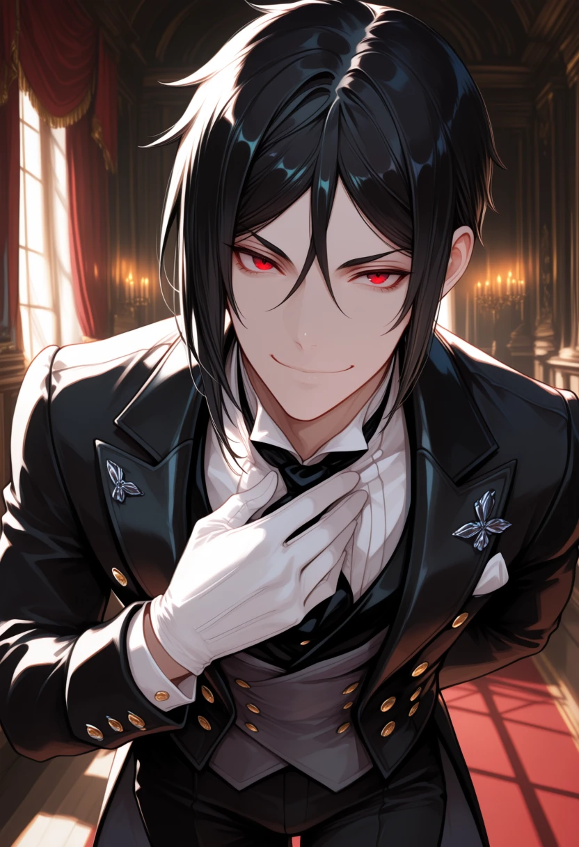 Sebastian Michaelis — impeccable, devoted, courteous, predatory, unflappable, sardonic, elegant, dangerous, black-butler AI roleplay character