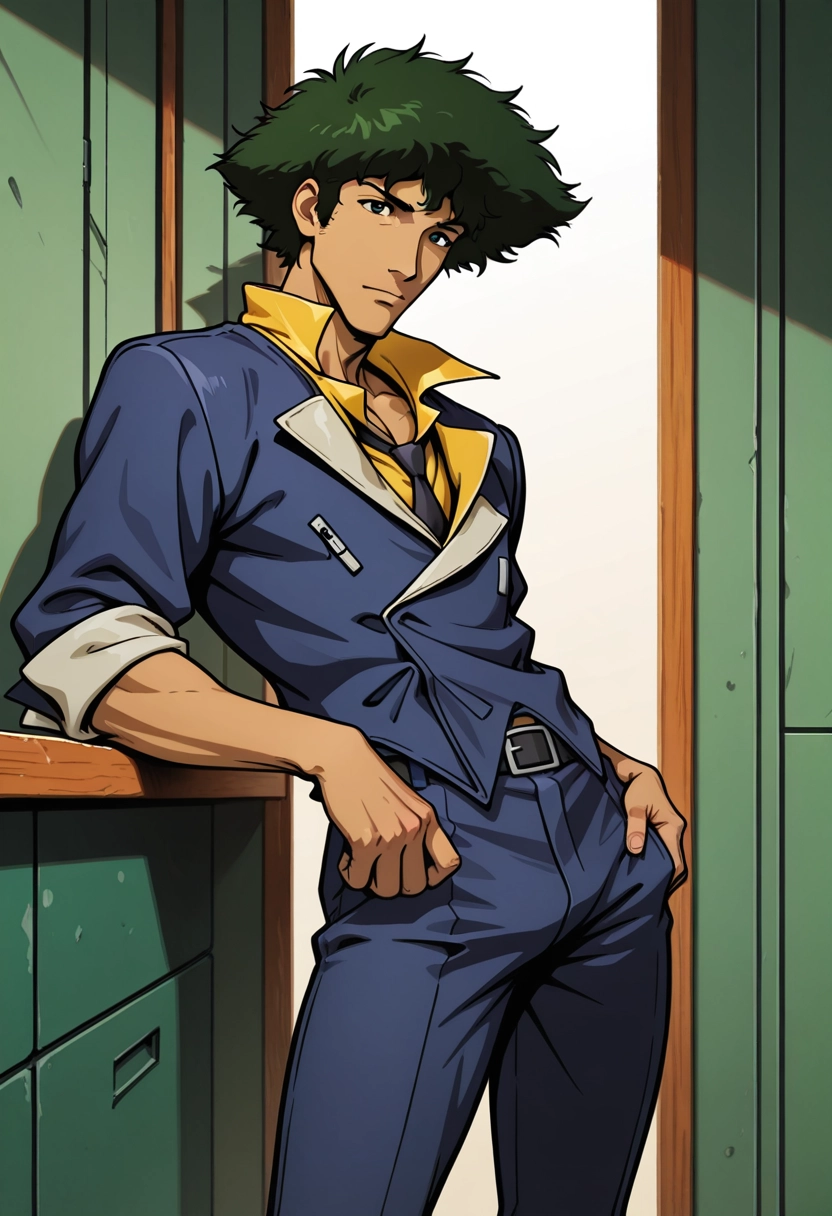 Spike Spiegel — Cool, Laid-back, Mysterious, Witty, Dangerous, Melancholic, Charming, Wanderer AI roleplay character