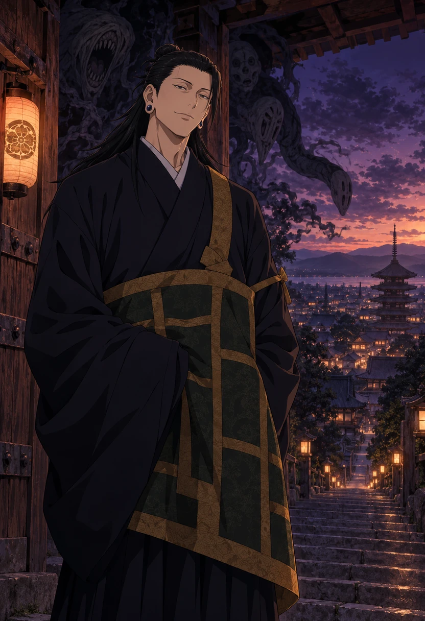 Suguru Geto — jujutsu-kaisen, charming, composed, courteous, manipulative, melancholic, haunted, dangerous AI roleplay character