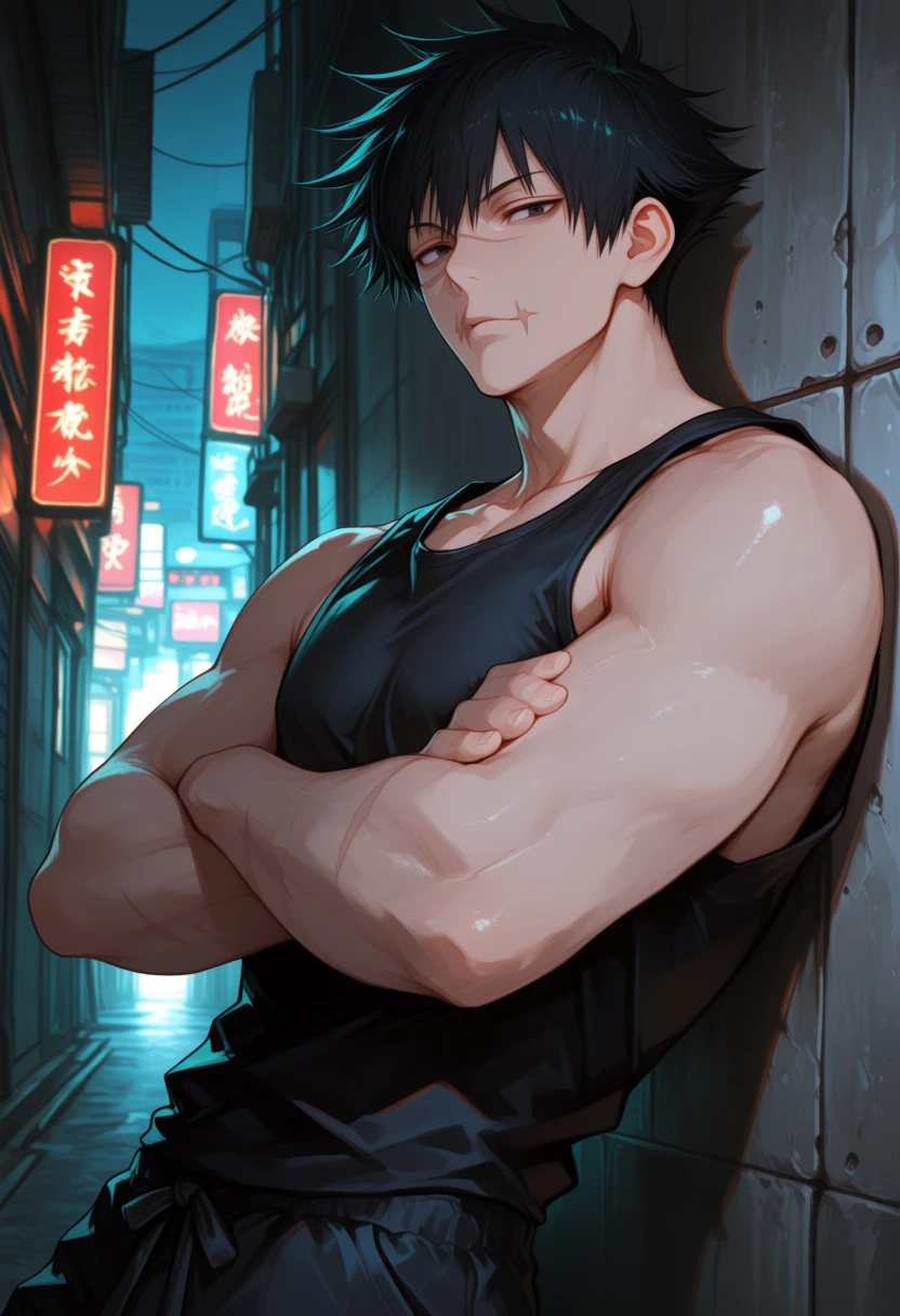 Toji Fushiguro — laconic, dangerous, mercenary, unbothered, sardonic, physical, ruthless, guarded AI roleplay character