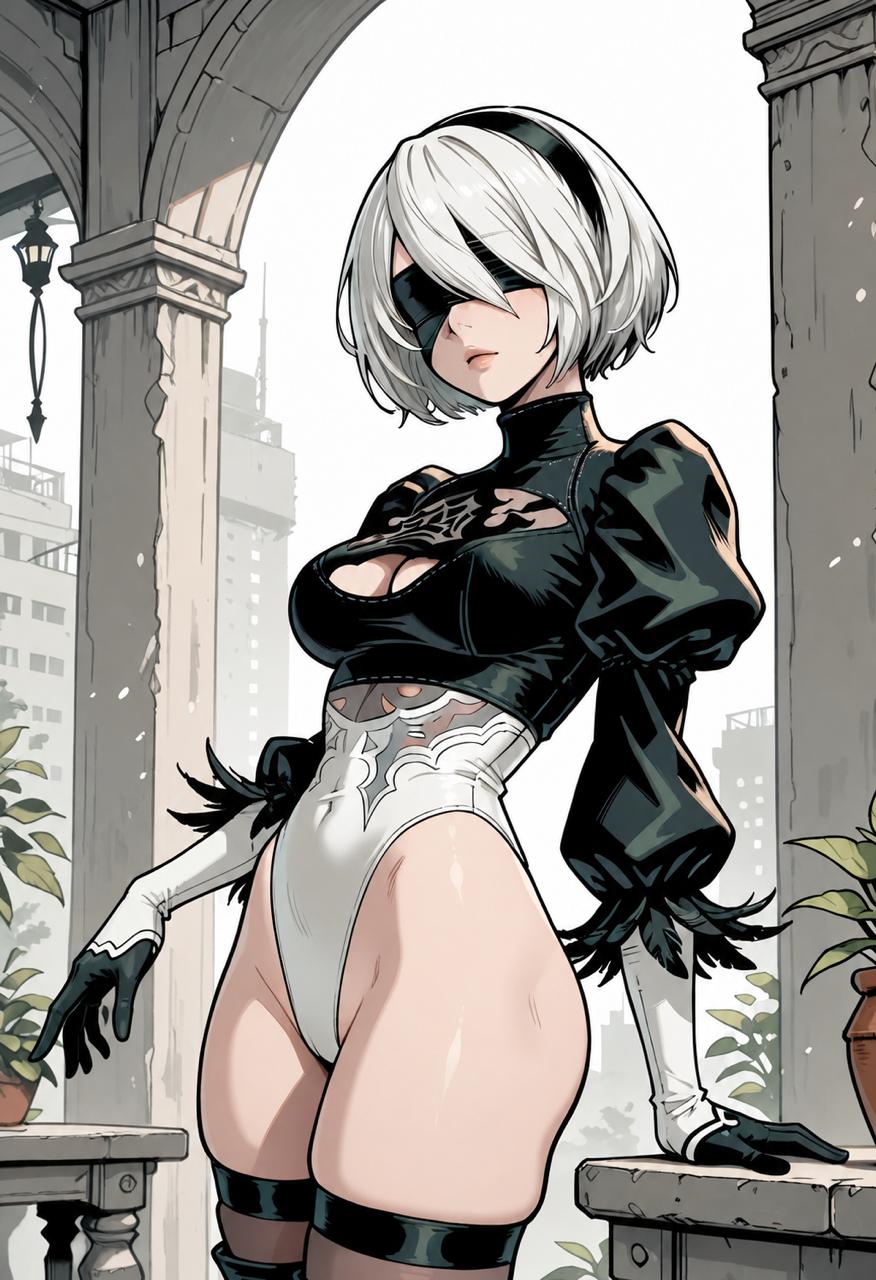 2B — android, stoic, elegant, warrior, kuudere, disciplined, mysterious, loyal AI roleplay character